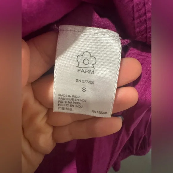 Farm Rio x Anthropologie Kelsie Peasant Blouse Size Small - Picture 7 of 7